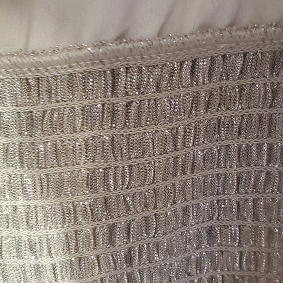 WHITE HOUSE BLACK MARKET NWT XL METALLIC MESH TOP - Picture 7 of 11